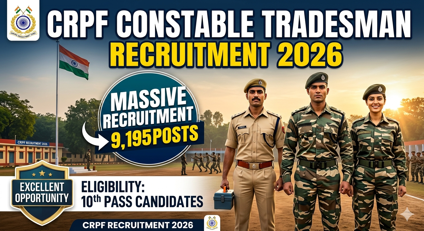CRPF Constable Tradesman Recruitment 2026